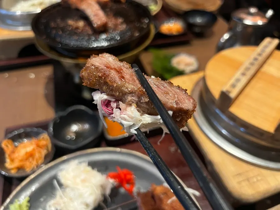 Gyukatsu loaded up with sauce