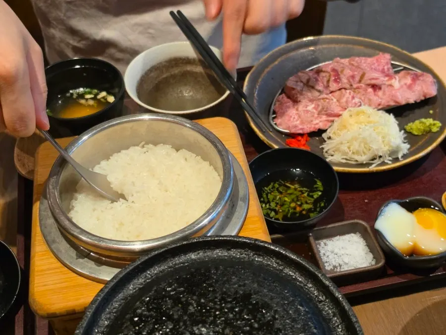 Bowl of sungnyung made with pot rice and broth