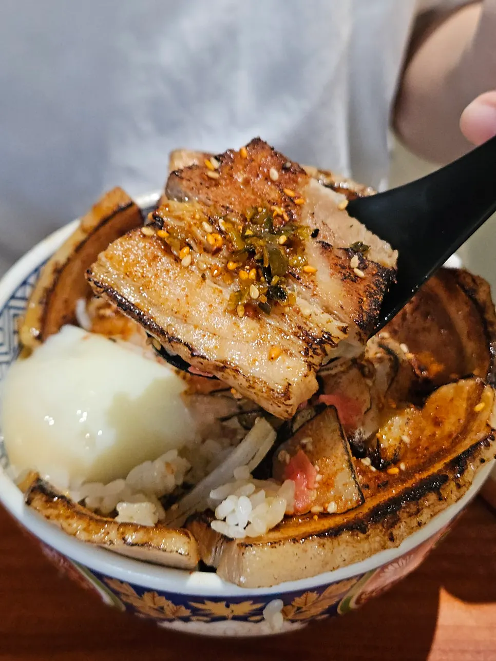 Lunch shared over dishes at a 2-person table