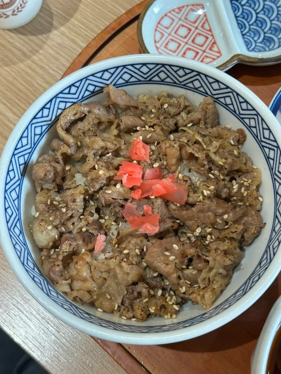 수란이 올라간 규동 한 그릇