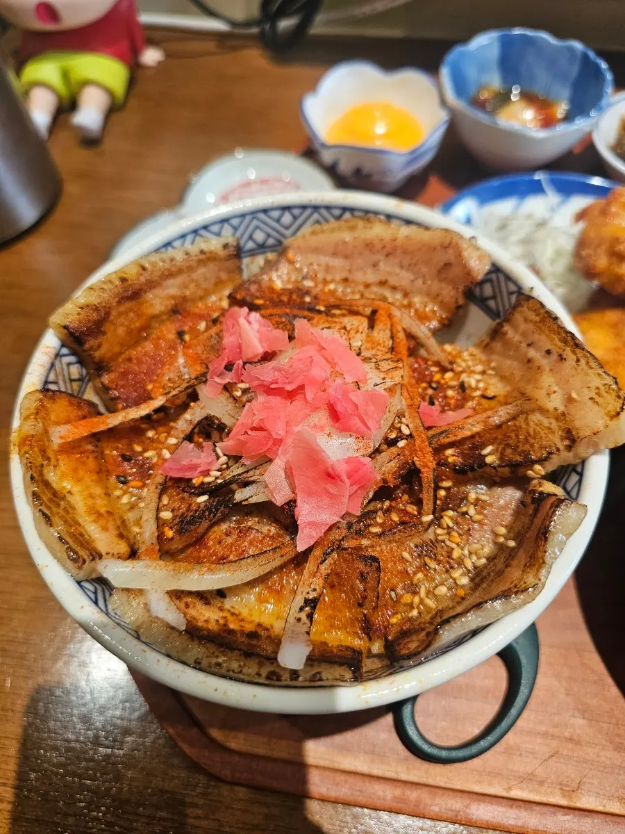 Gyudon piled high with meat