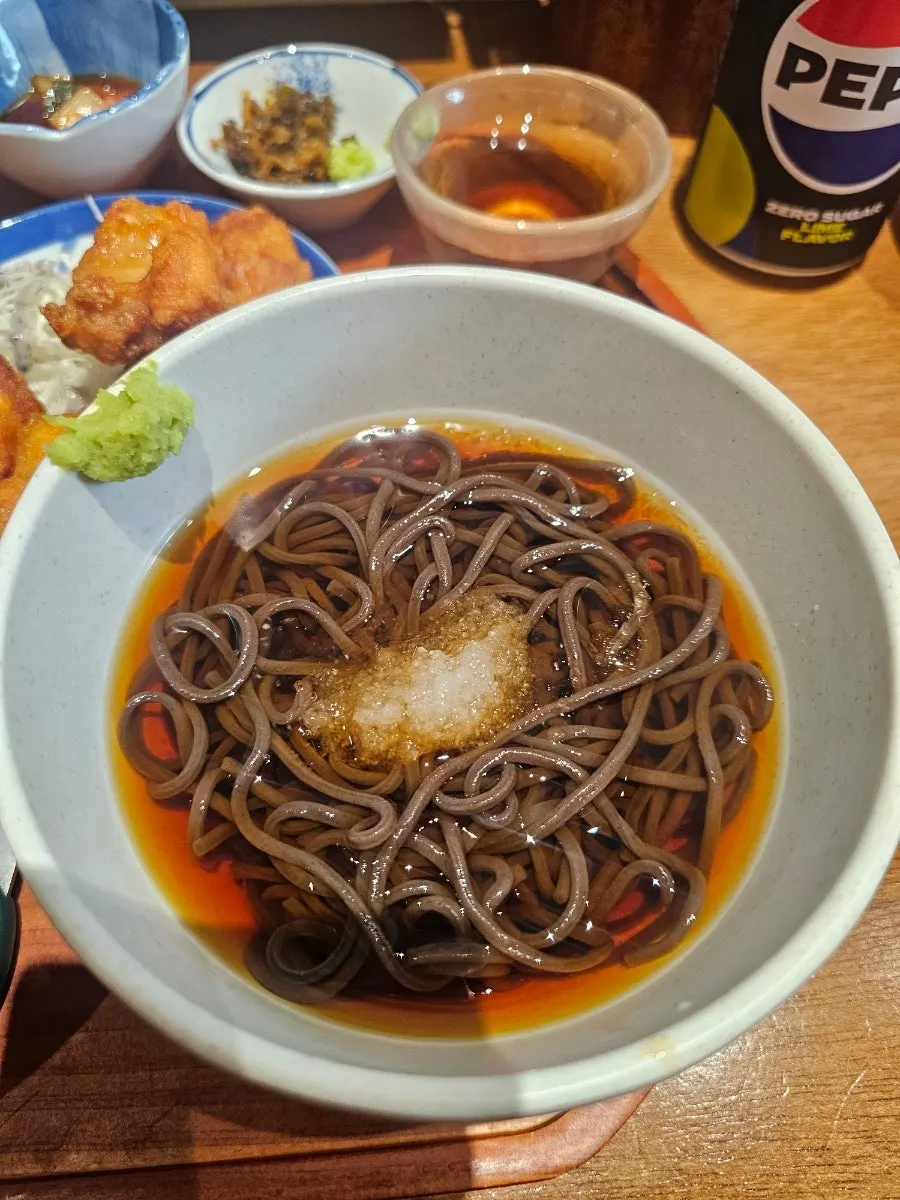 Orange sauce served alongside the gyudon