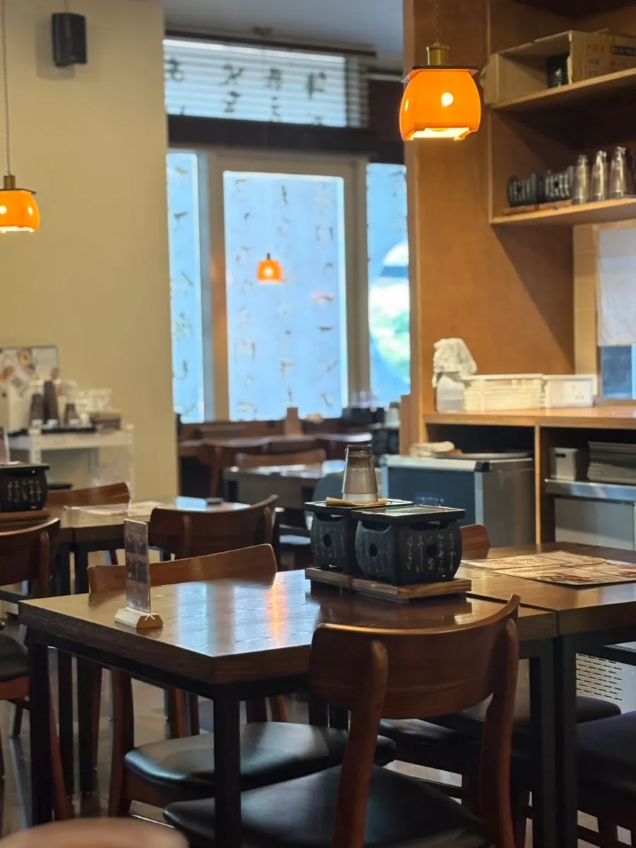 Neatly arranged tables inside Gyuen-dang