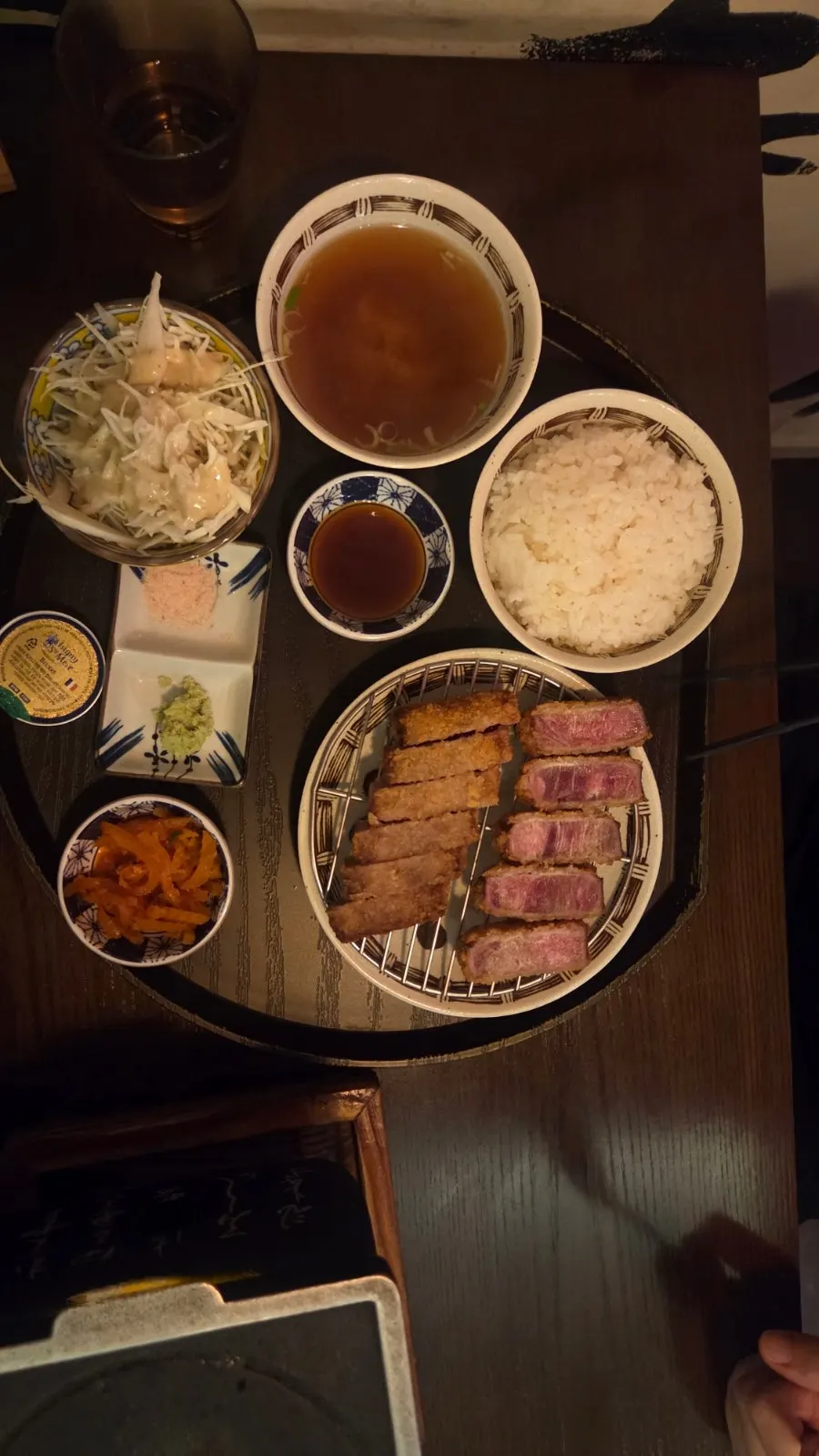 규엔당 광교점 규카츠 두 접시 상차림