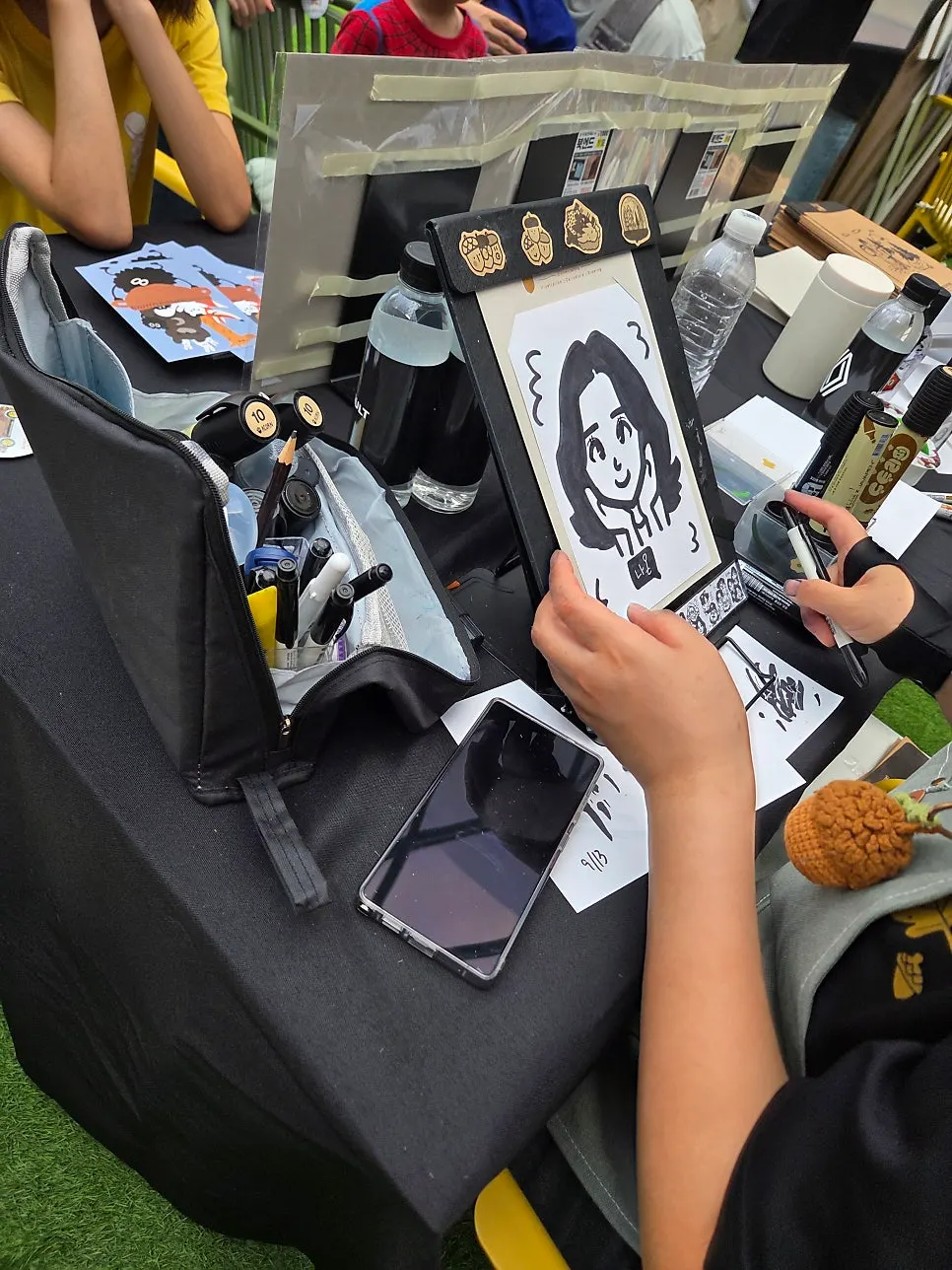 Weekend event booths at Avenue France