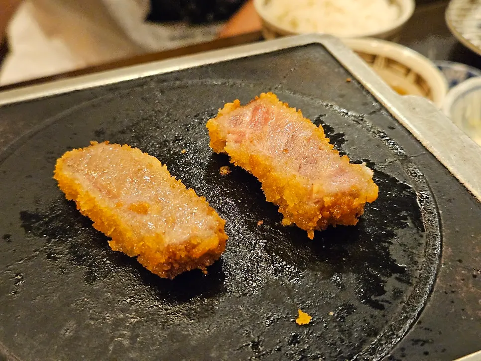 Piece of tenderloin gyukatsu before going on the grill