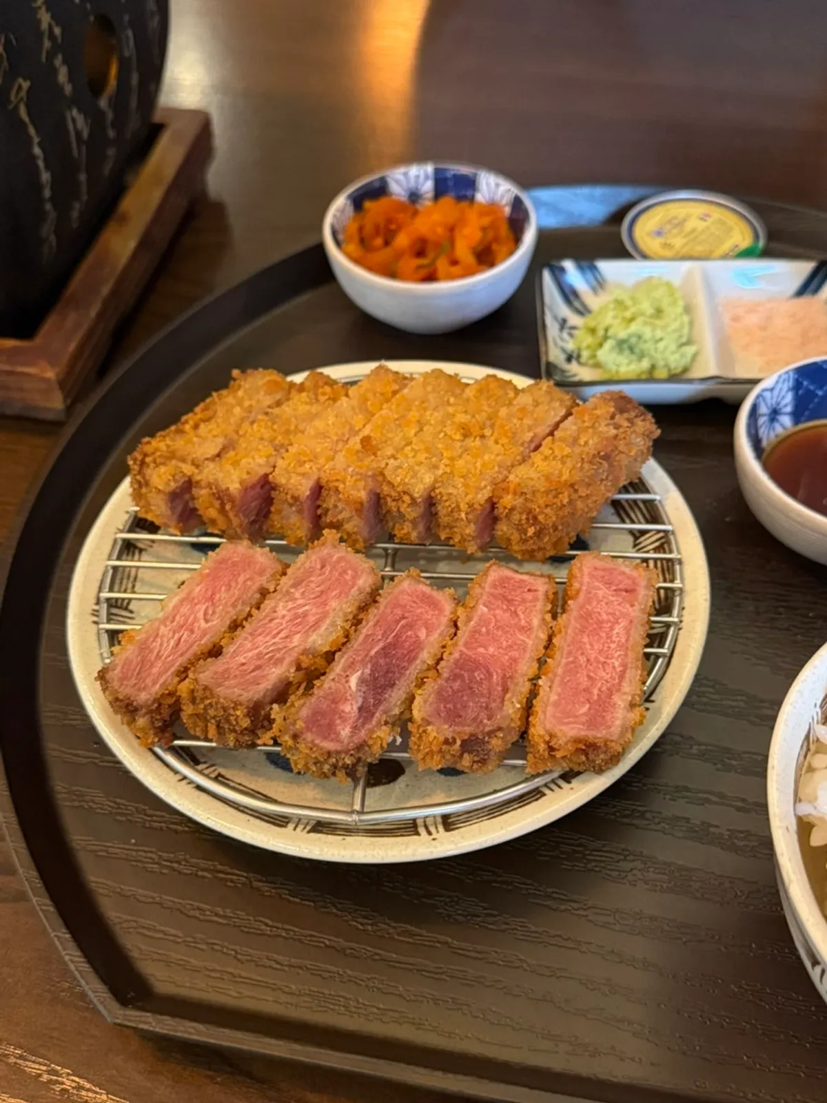 Tenderloin gyukatsu and rice set at Gyuen-dang Gwanggyo