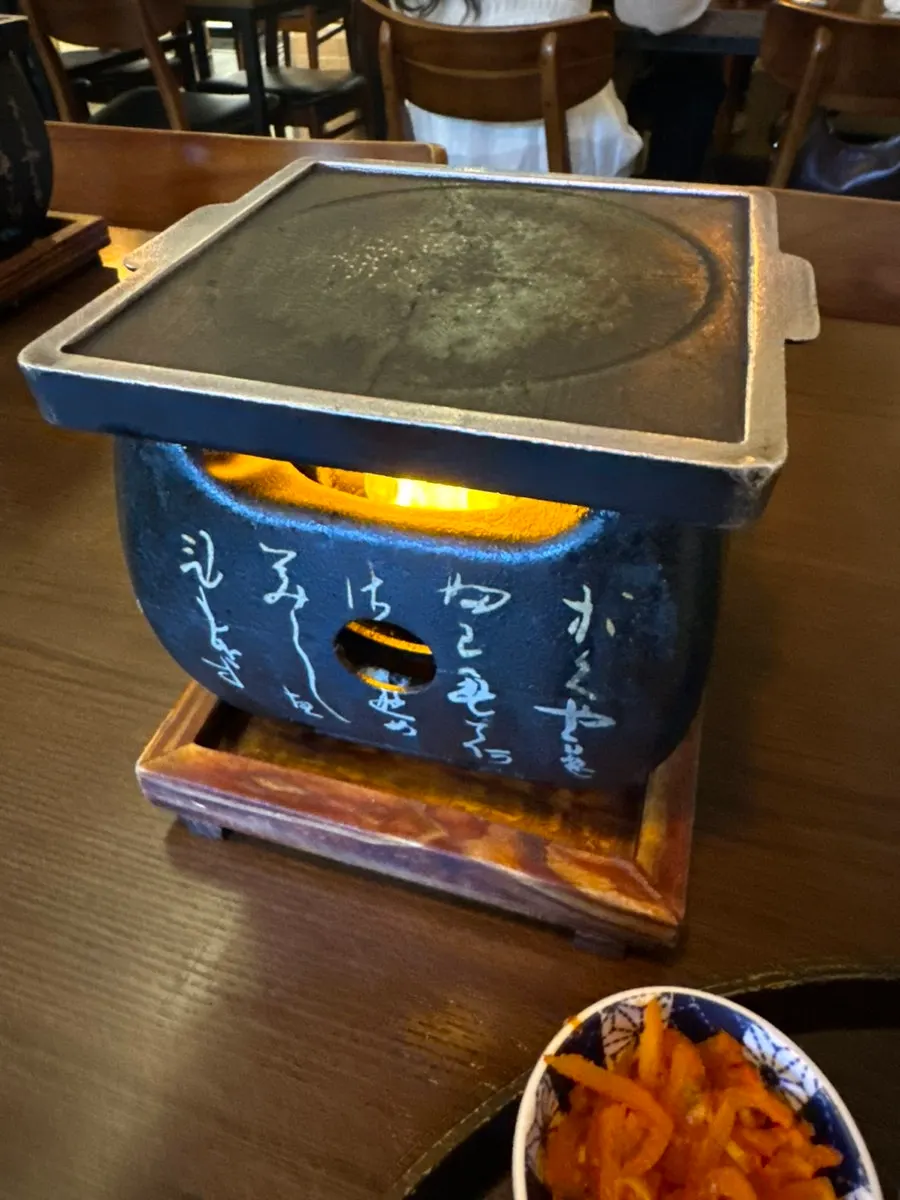 Gyukatsu ready to be placed on the grill