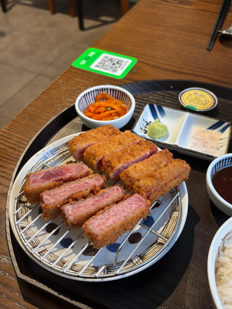 Full gyukatsu spread at Gyuen Dang Seolleung Branch