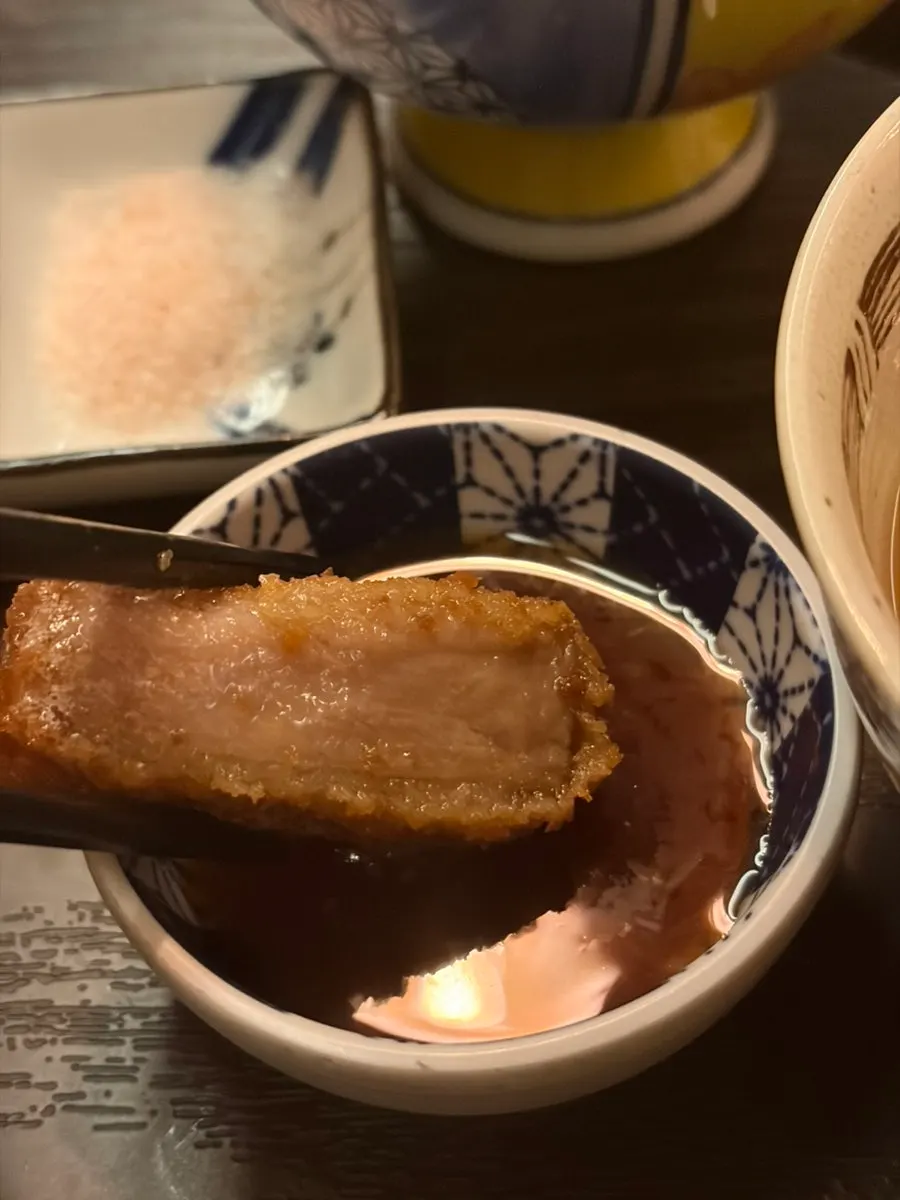 Gyukatsu served with ginger sauce