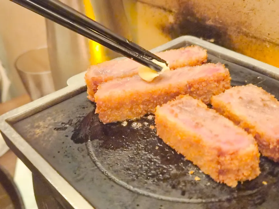 Isigny butter placed on top of the gyukatsu