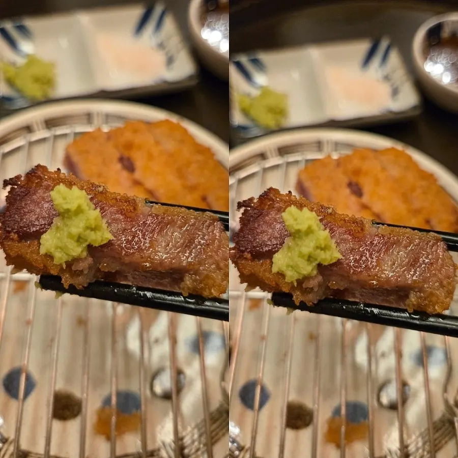 규카츠와 함께 나온 샐러드