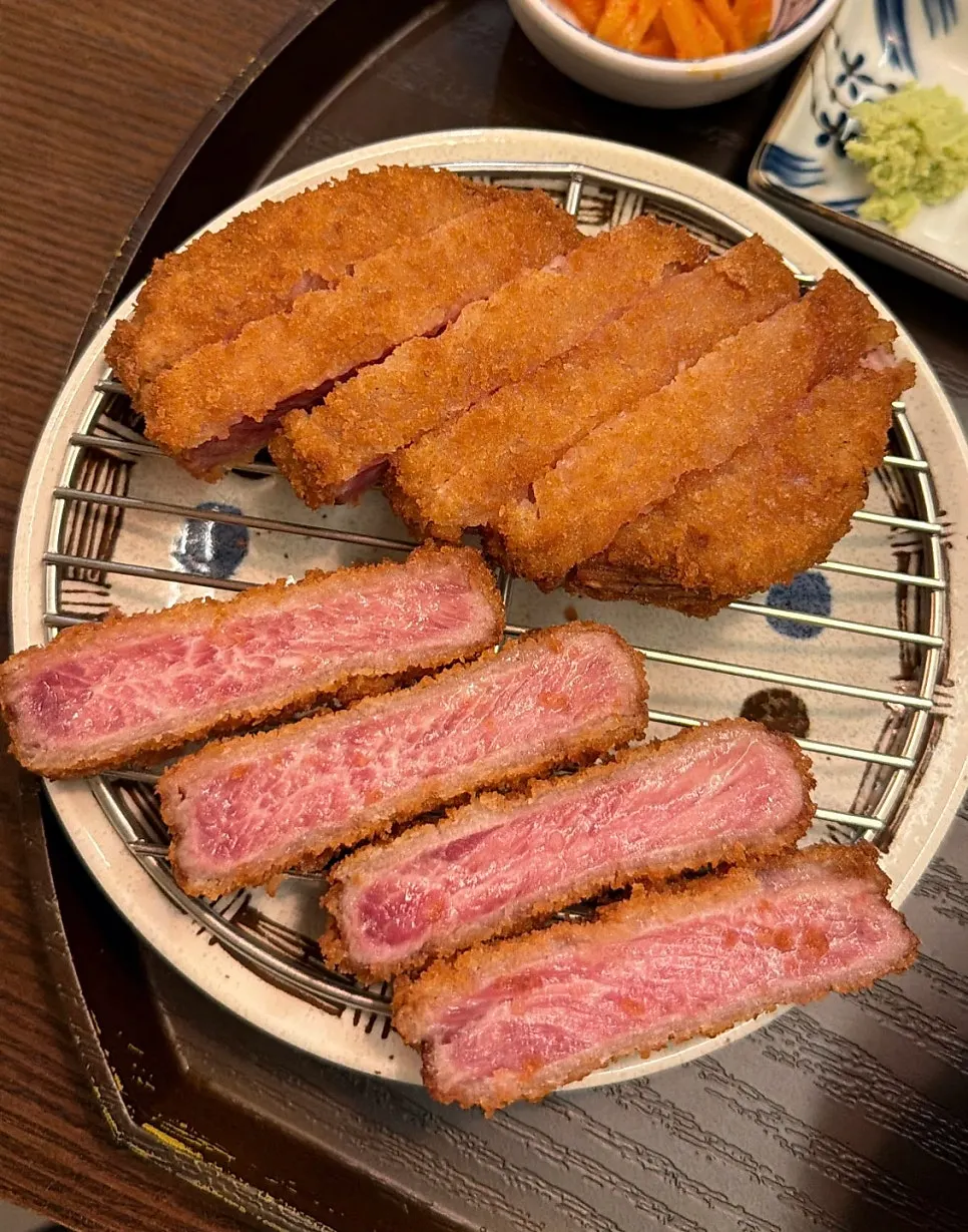 육향이 강한 채끝 규카츠 조각