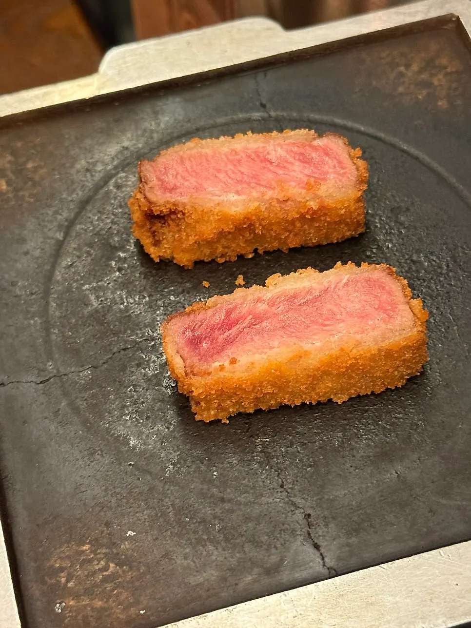 Butter-grilled tenderloin gyukatsu and steak rice bowl with egg yolk at Gyuen Dang Seongsu Main Branch