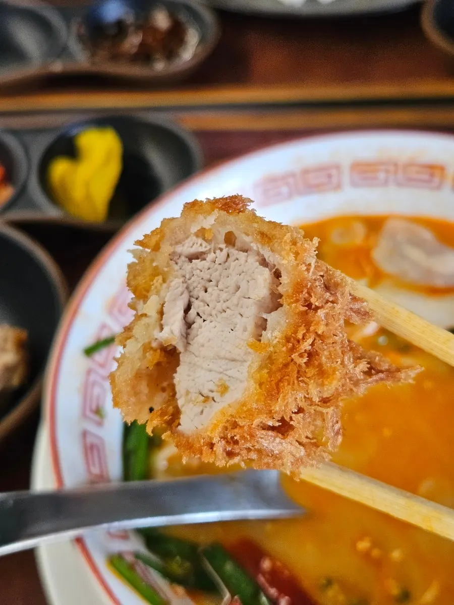 Pork loin and tenderloin tonkatsu served with the chashu ramen