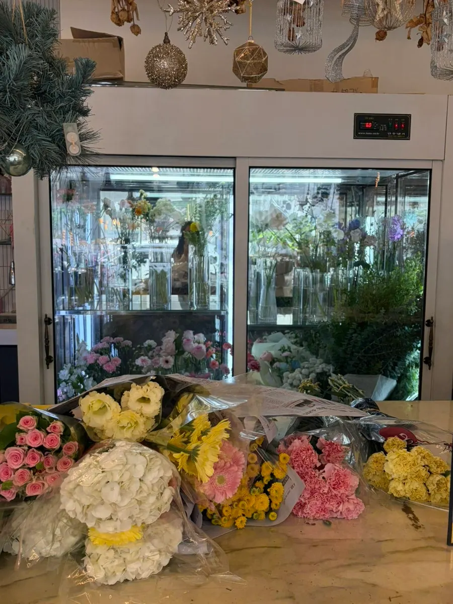 A bouquet made of a single flower variety