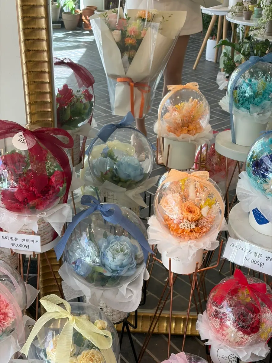 Size comparison of the S-size bouquet