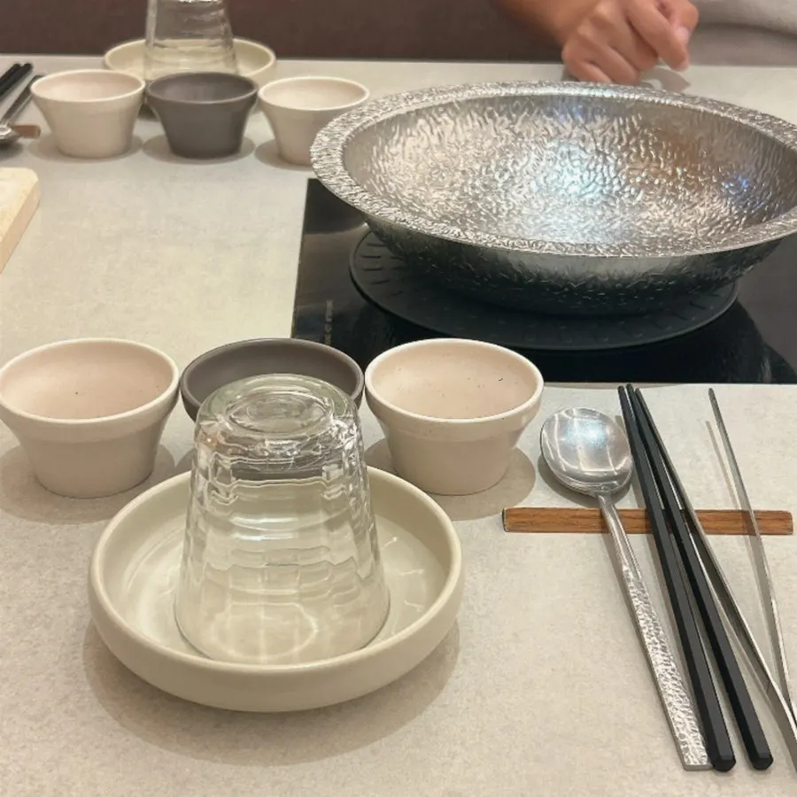 Basic shabu set table setup