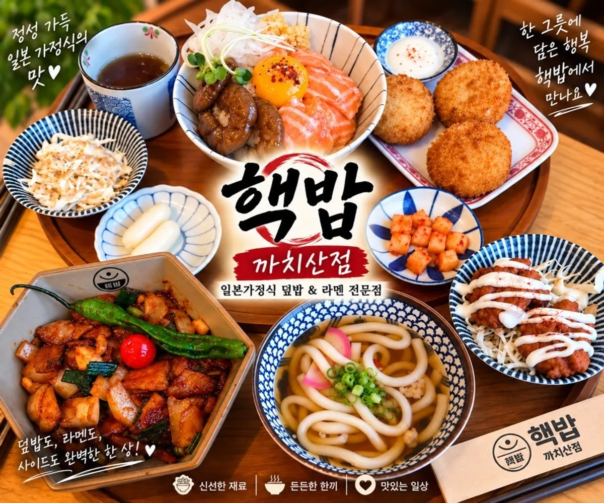핵밥 까치산점 덮밥 정식 한 상