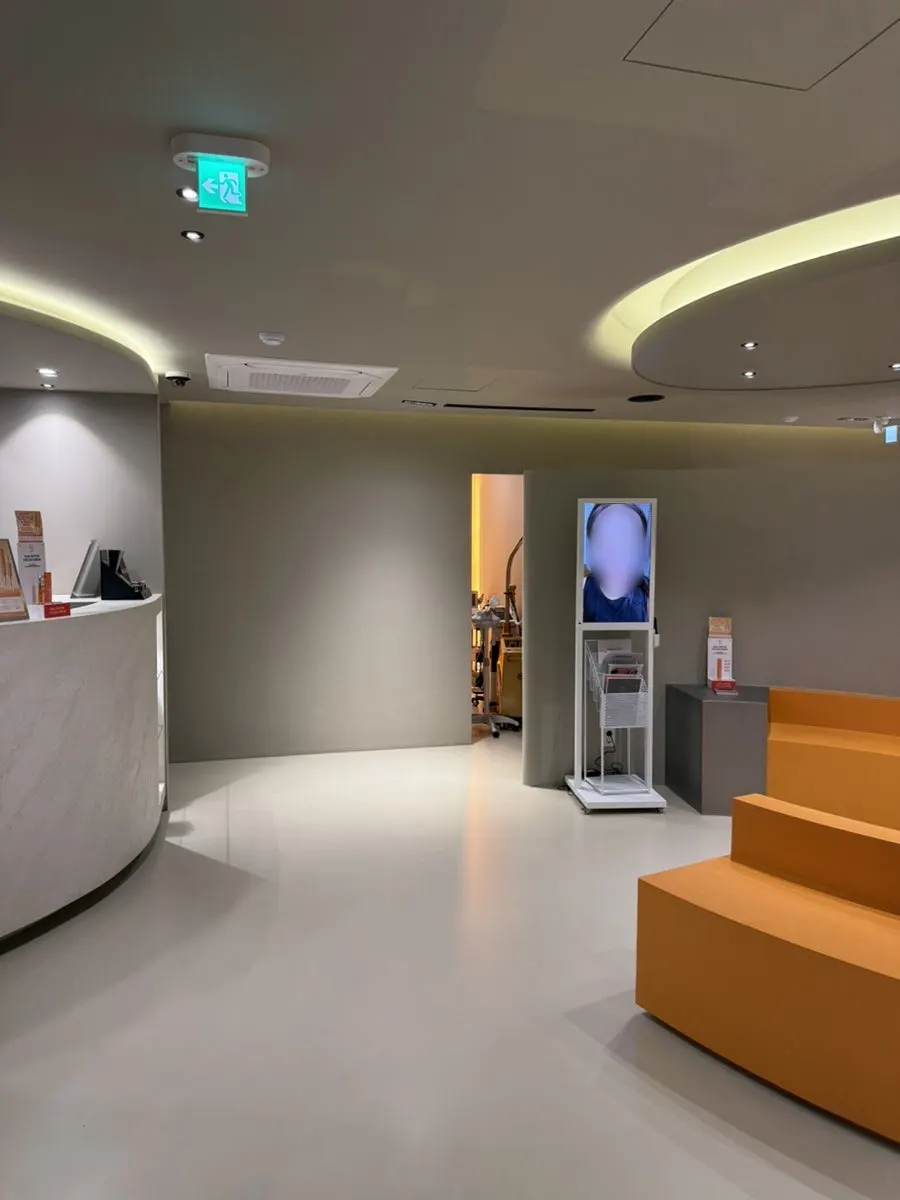 Interior of the lash studio on a weekday evening