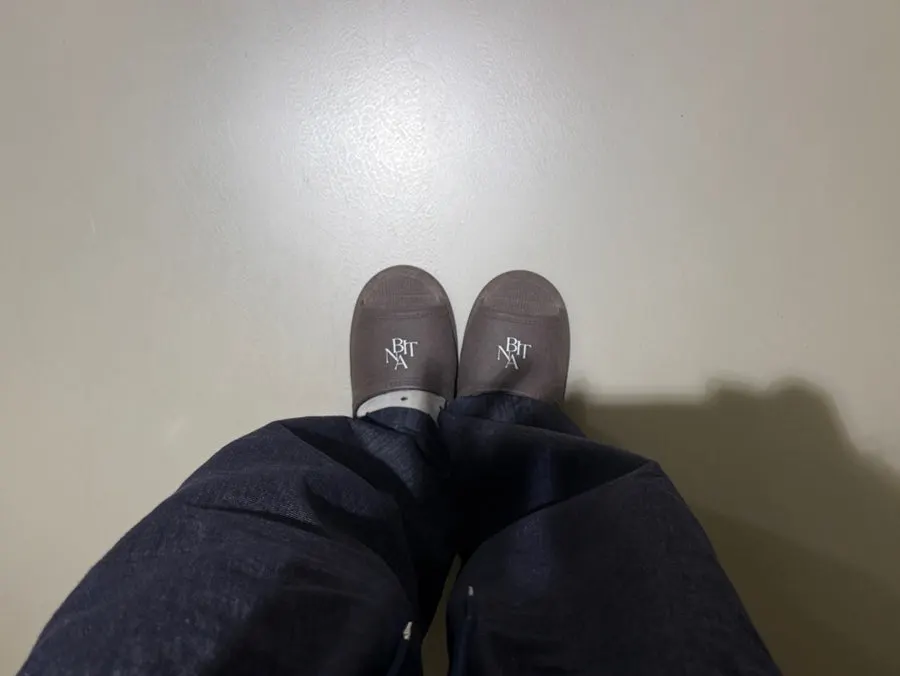 Entryway where guests switch into slippers
