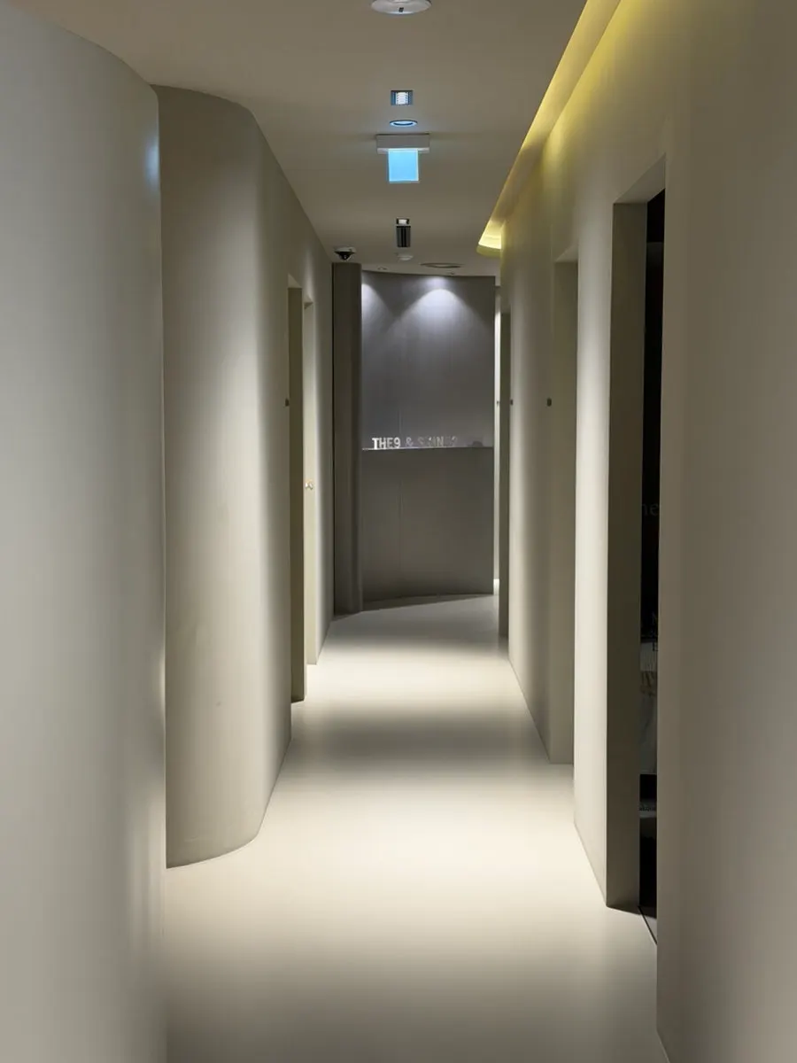 Entrance to a sectioned-off private treatment room
