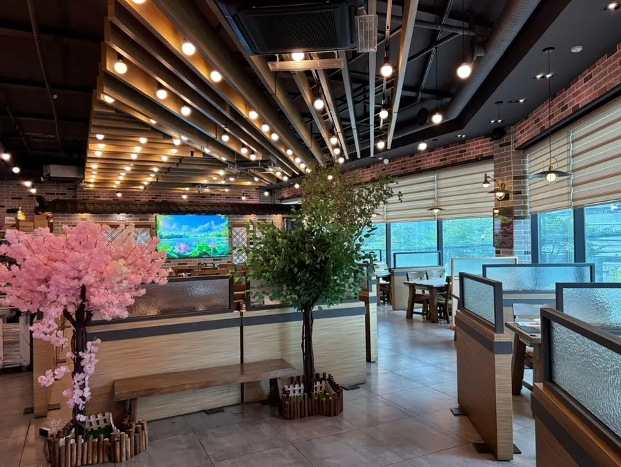 Spacious, clean interior of the Yukganmyeongga hall