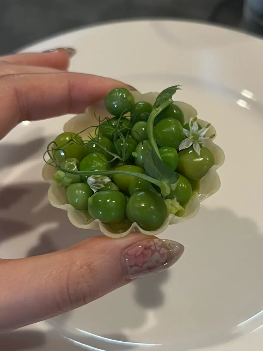 Pea tart starter at Hado