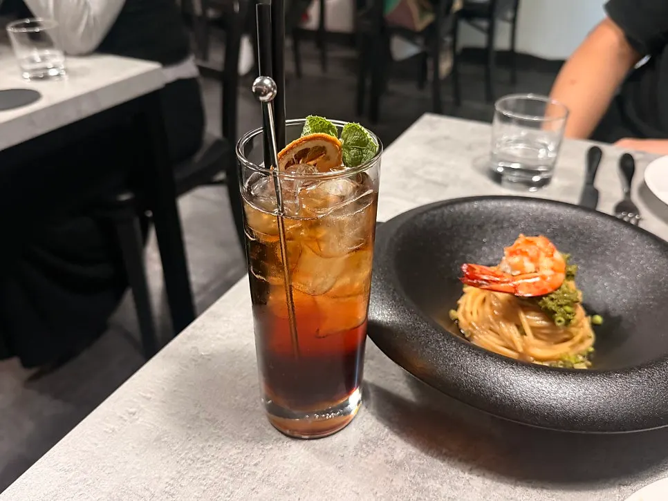 Hado's pasta plate and table setting