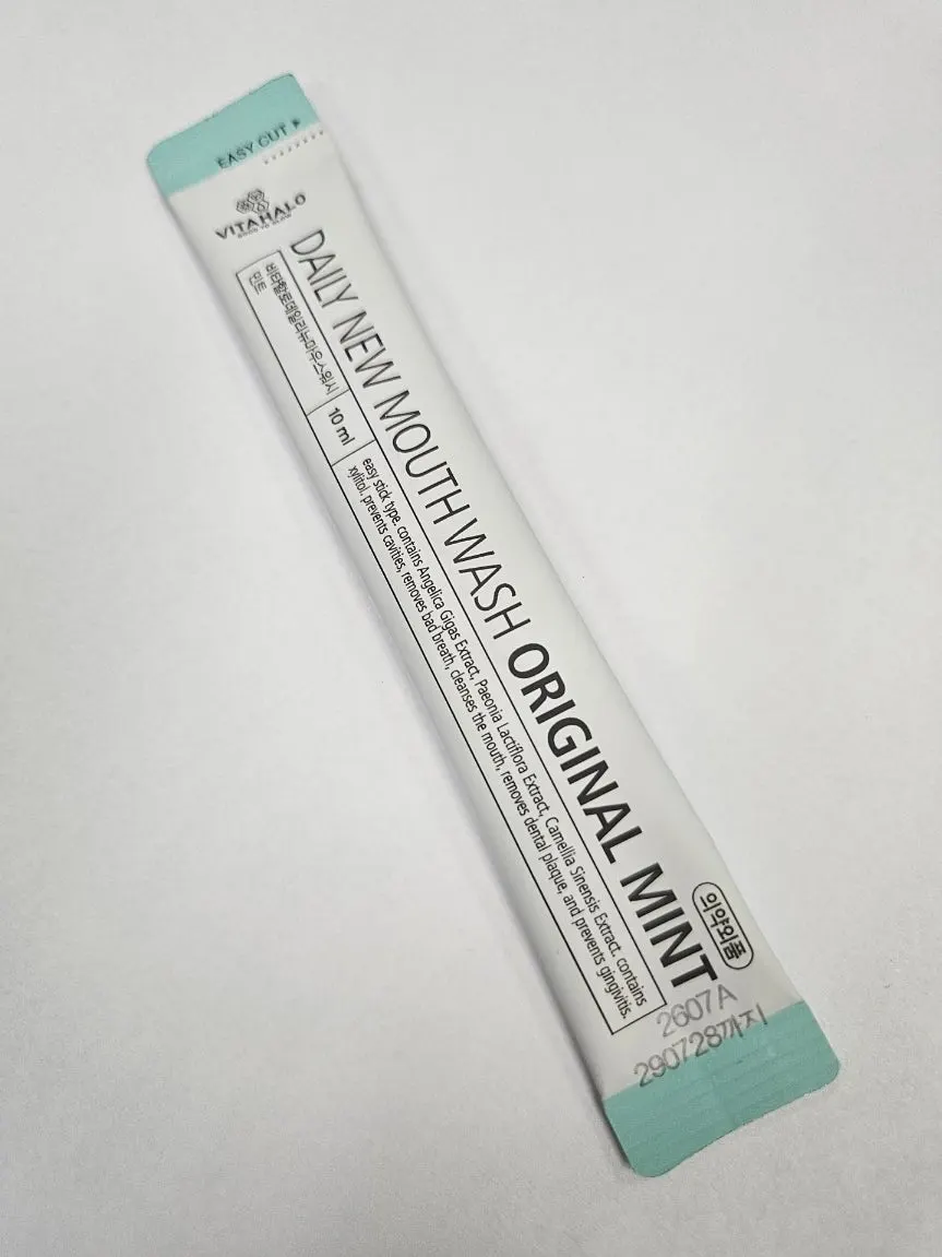 Disposable mouthwash provided after the meal