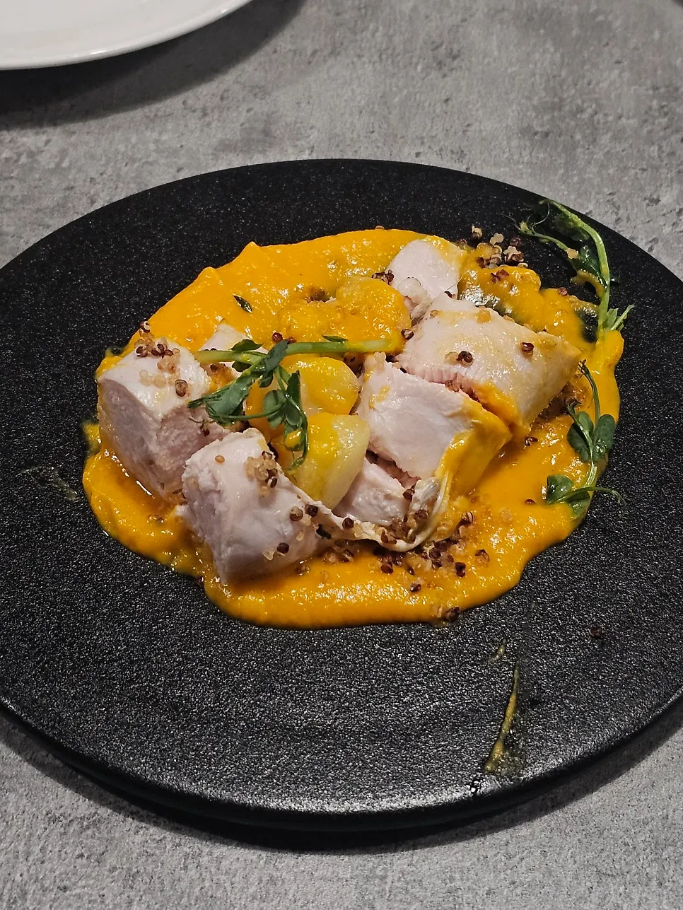 Cross-section of the chicken breast sous vide steak