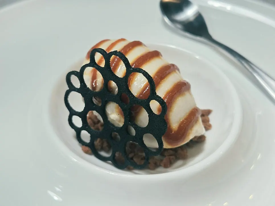 Earl Grey ice cream served as dessert