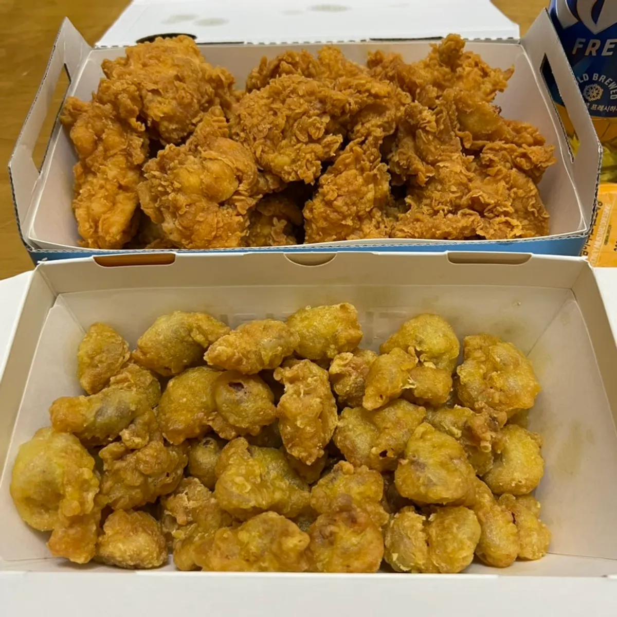 자담치킨 하동화개장터점 포장 후라이드 순살치킨