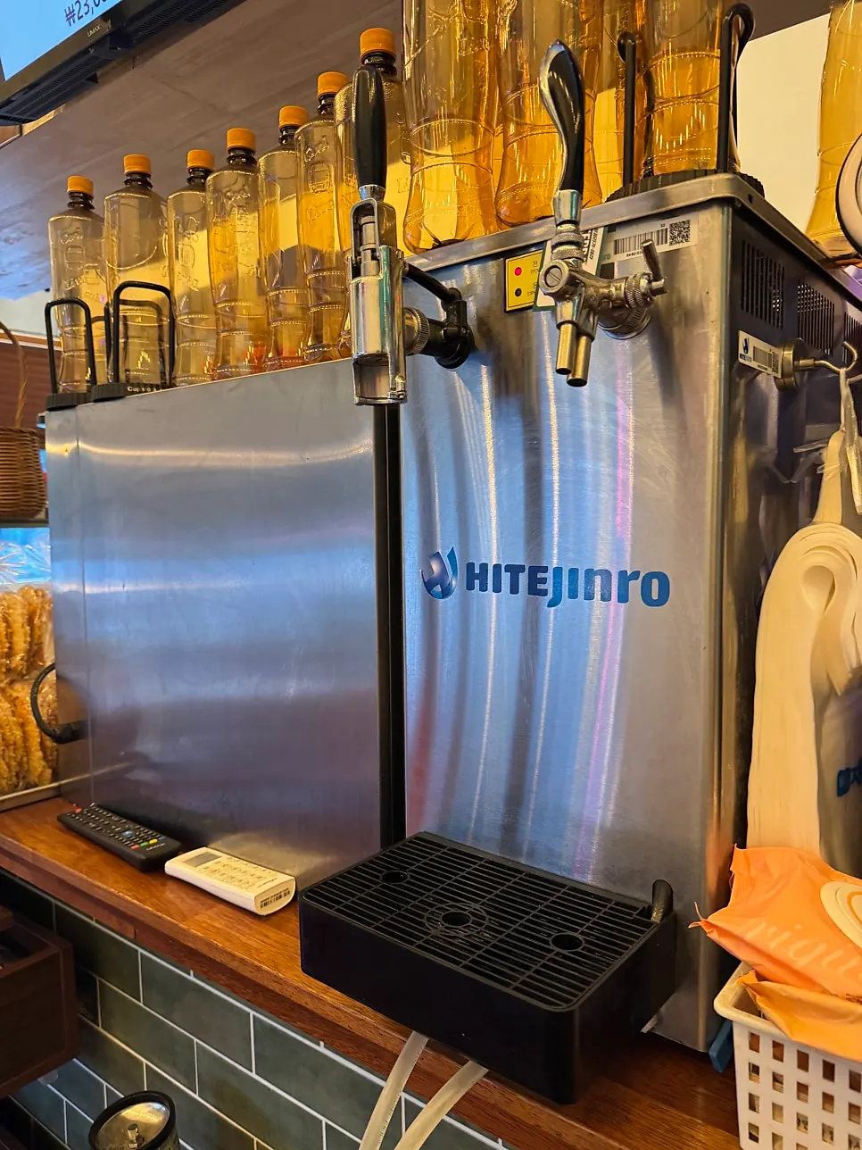 Store kitchen space with the cooking robot installed