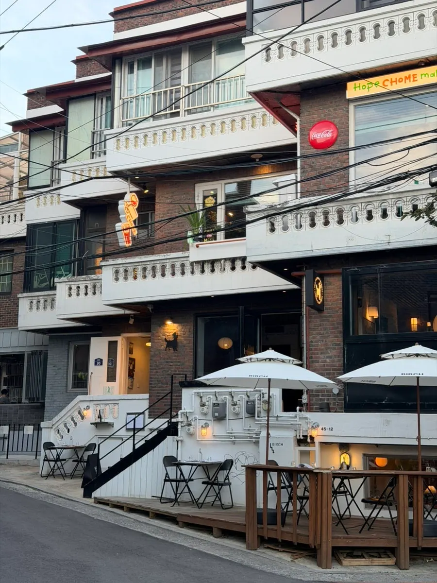 TPM hbc located midway up Haebangchon’s hill