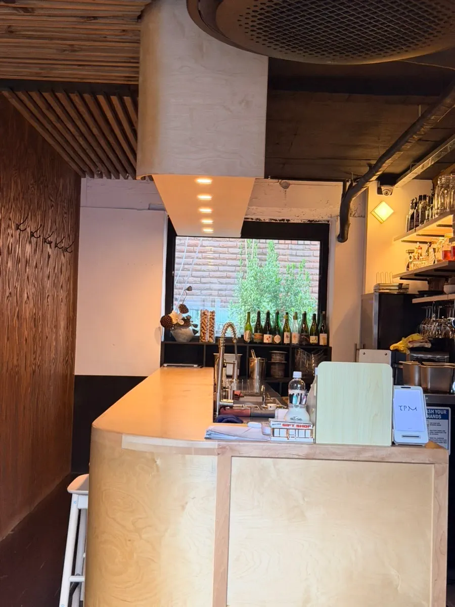 The storefront with outdoor terrace seating