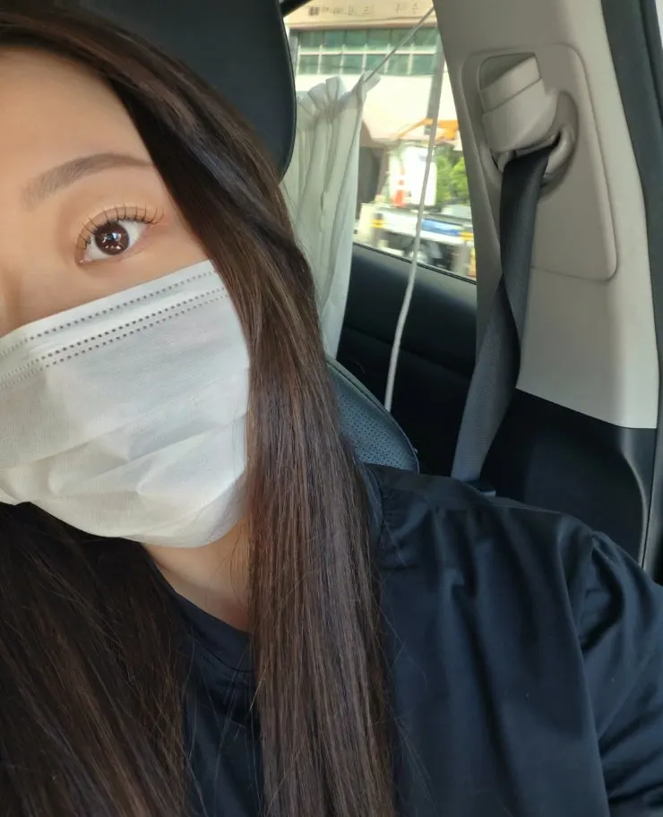 Eyes after finishing both the eyebrow tattoo and lash extensions