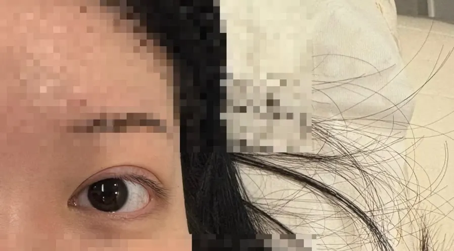 Drooping straight lashes before the treatment