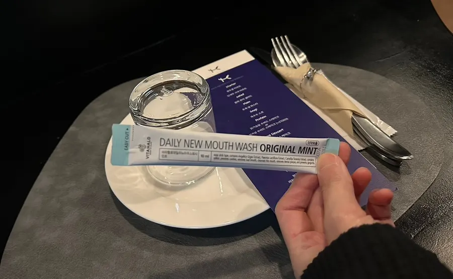 Mouthwash provided after the meal