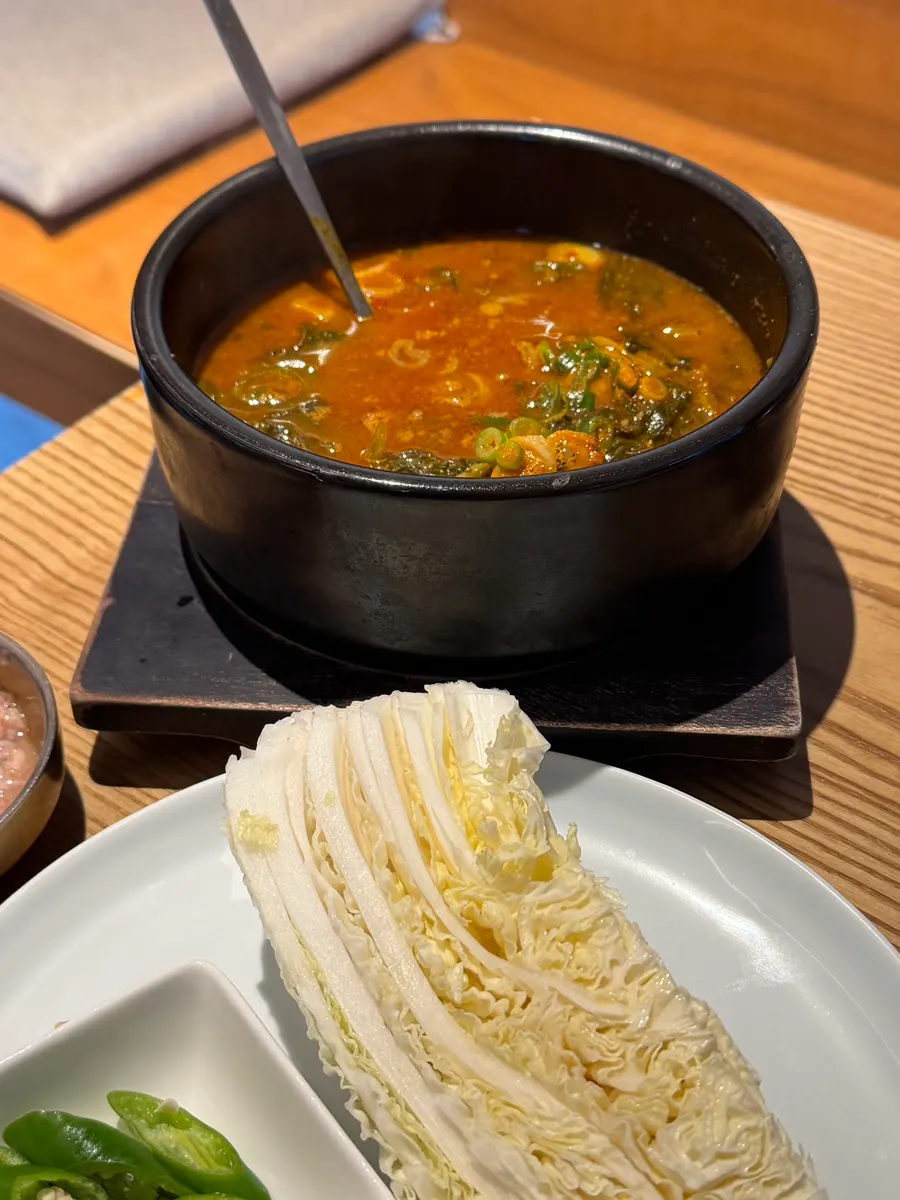 Mixed pollack sashimi naengmyeon