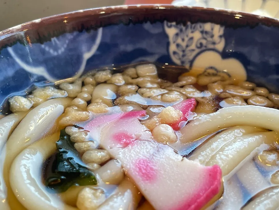 Mini udon broth and noodles
