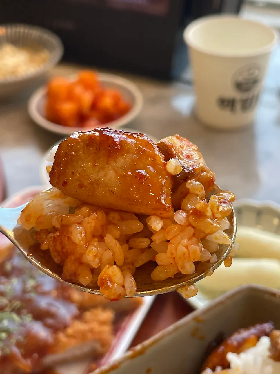 Crispy batter of the mini pork cutlet