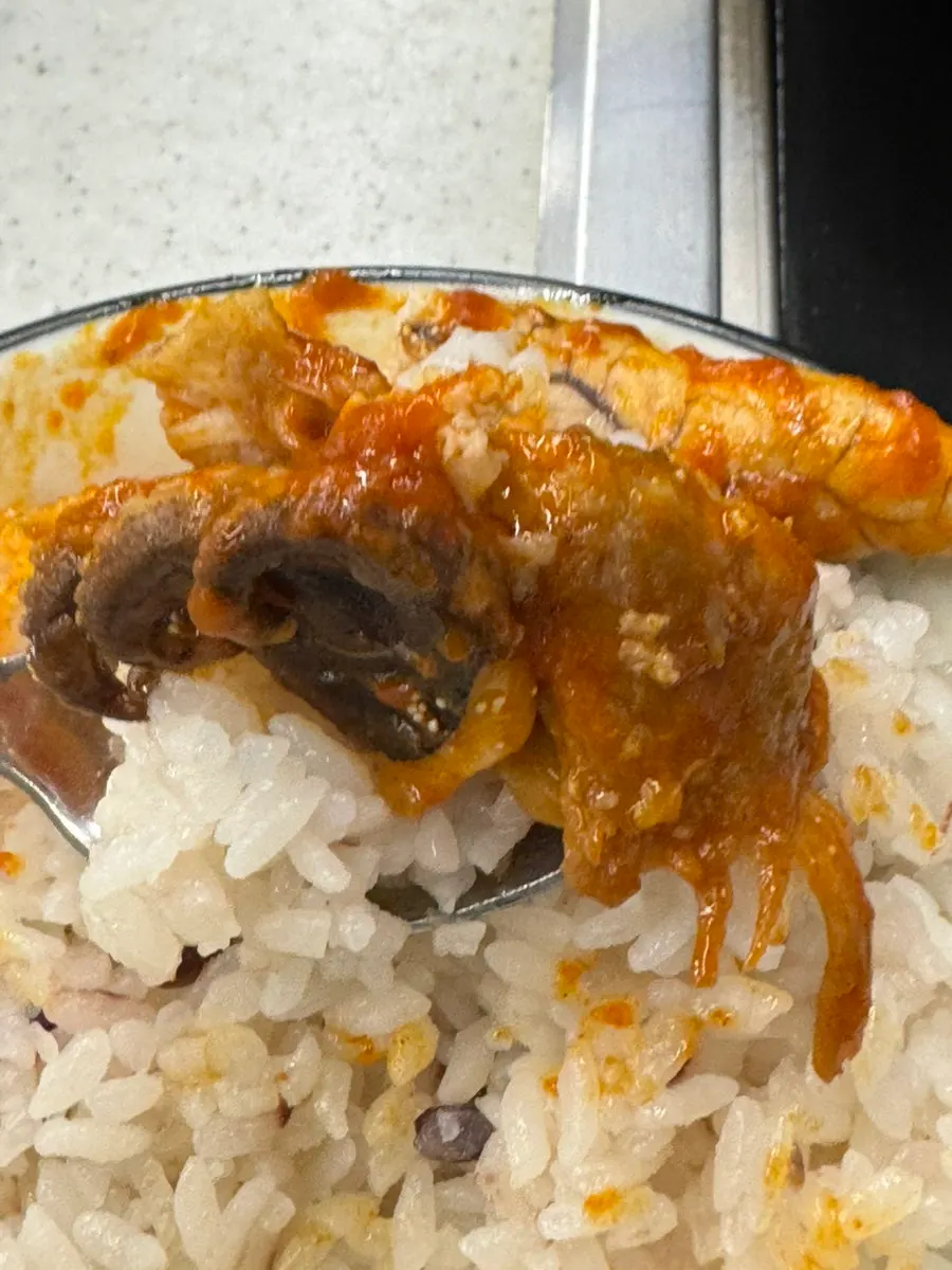 Goni dan telur ikan berbalut saus spesial