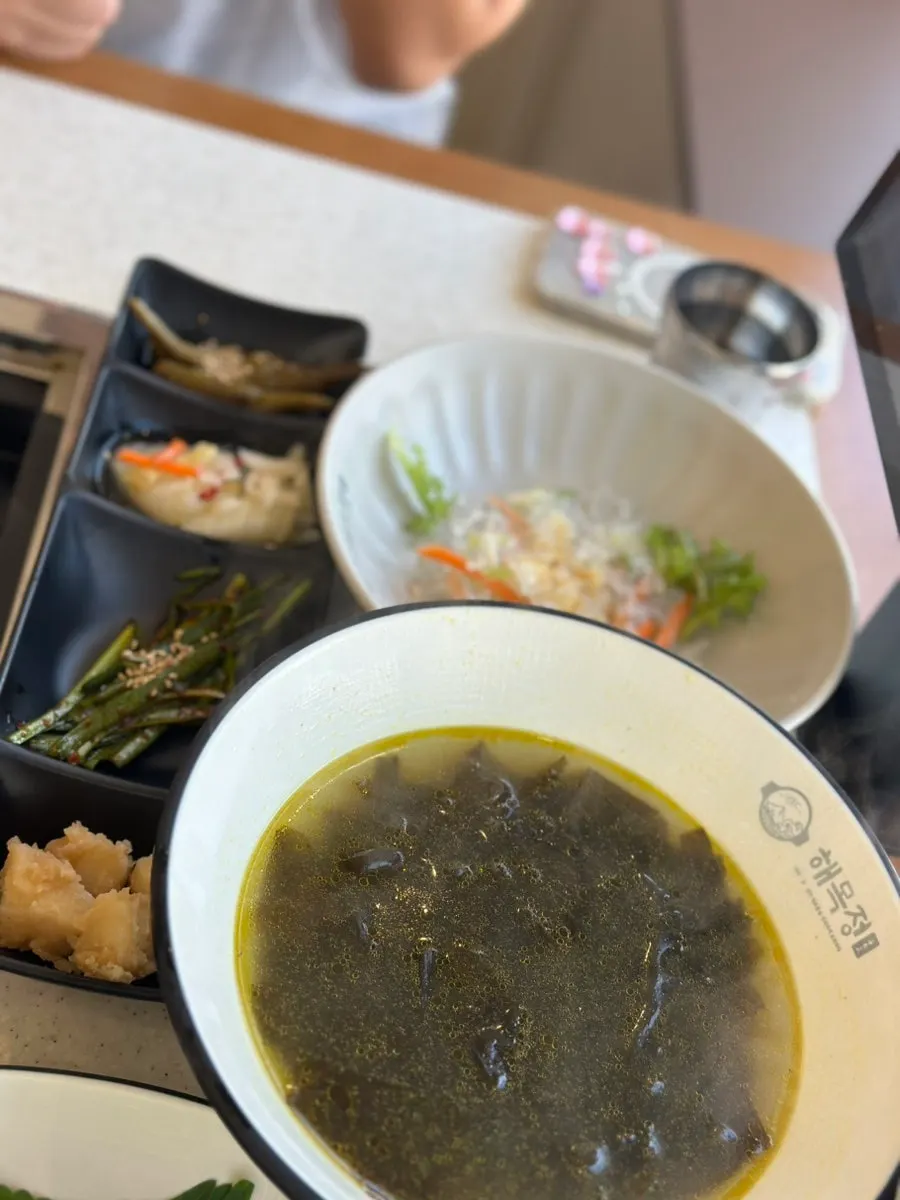 Full spread of side dishes at Haemokjeong Guwol Branch
