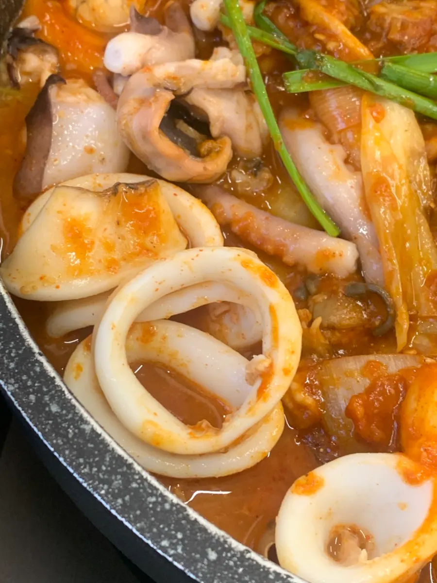A chewy piece of seafood
