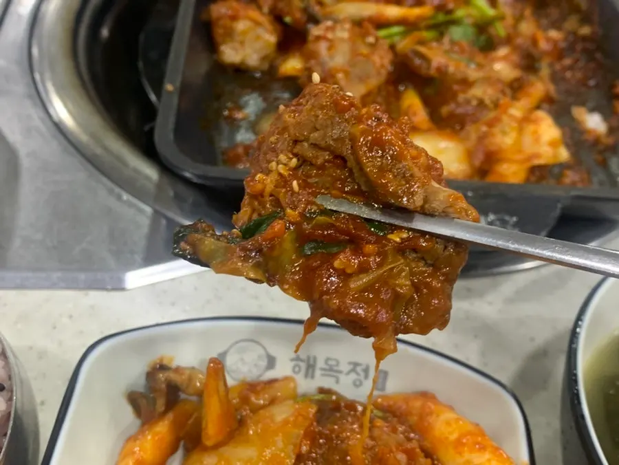 돼지갈비찜에 들어간 쫄깃한 떡사리