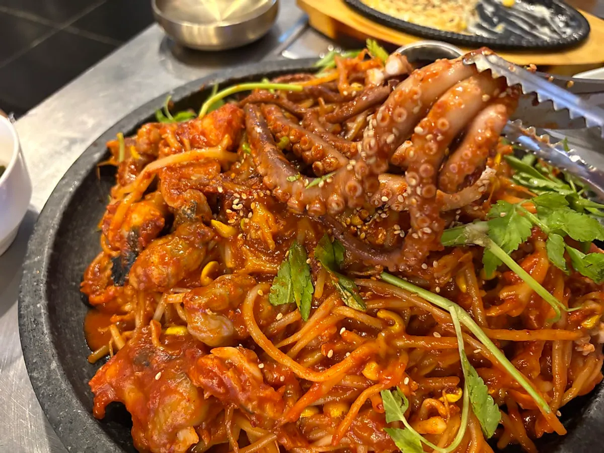 Agujjim and fried rice spread at Haemul Teukbyeolsi Bucheon Station branch