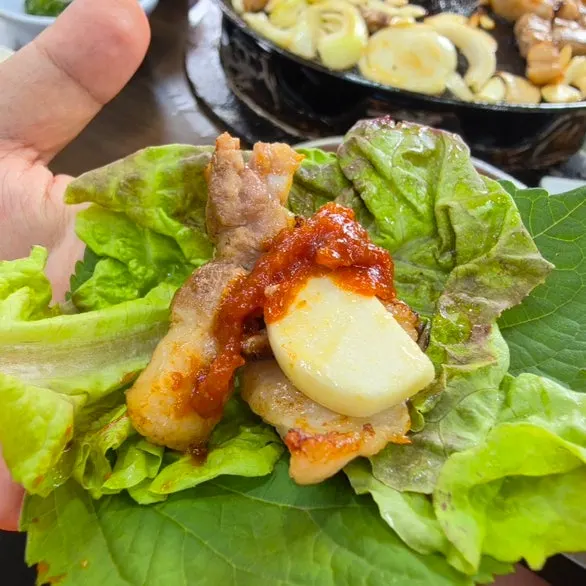 왕십리 삼겹살집 마무리 사진