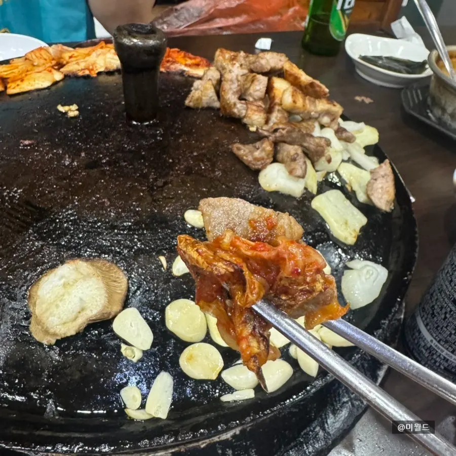 Juicy grilled pork neck