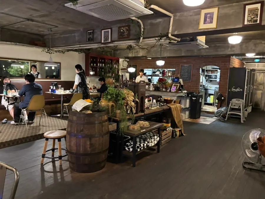 Interior of Low Five occupying an entire freestanding house
